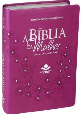 A Bíblia Da Mulher RA Media Purpura Flor   