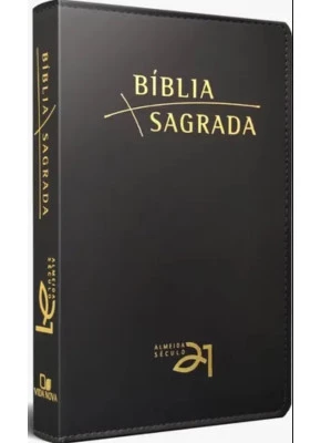 Bíblia Sagrada - Seculo 21 - Preto - couro simulado - Editora Vida Nova