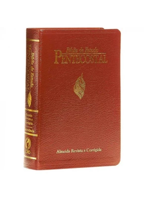 Bíblia de Estudo Pentecostal Luxo Média Vinho
