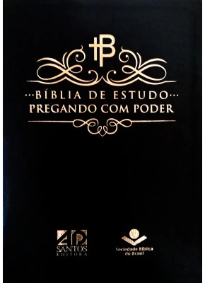 Bíblia De Estudo Pregando Com Poder preta     