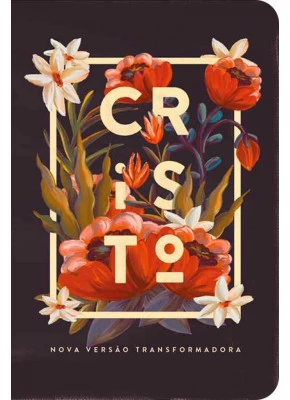 Bíblia NVT 960 Flores Tropicais Cristo Preta