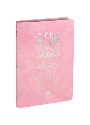Bíblia Sagrada RA Rosa Clara Média Slim   