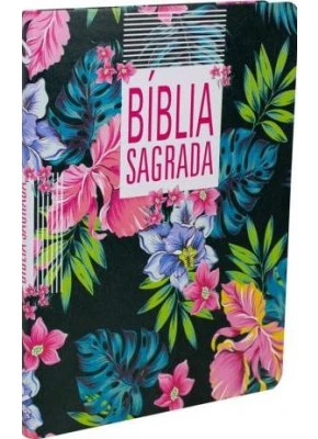 Bíblia Sagrada Naa Fina Grande Flora Preta   