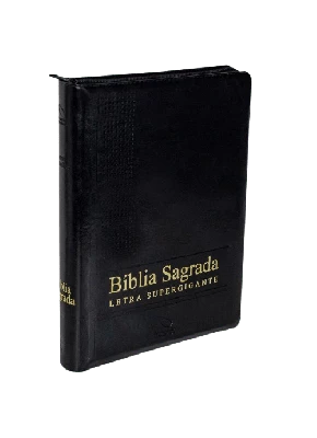 Bíblia Sagrada NAA Preta | Letra Supergigante | com Índice e Zíper