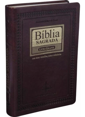 Bíblia Sagrada RC Marrom Nobre Média Letra gigante com Índice 