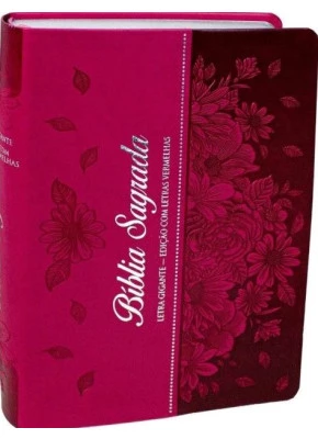Bíblia Sagrada Rc Pink Flor Com Índice Md Lgig  