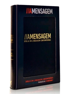 Bíblia A Mensagem Couro Sintético Preto