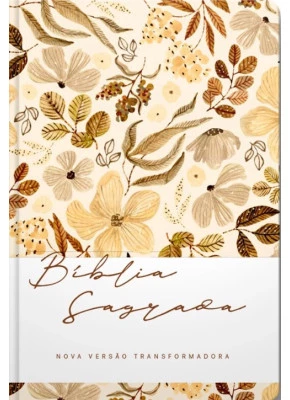 Bíblia Sagrada NVT Slim Floral Creme