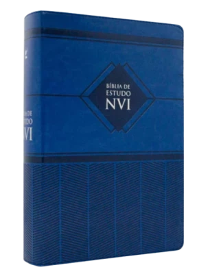 Biblia de Estudo NVI luxo azul