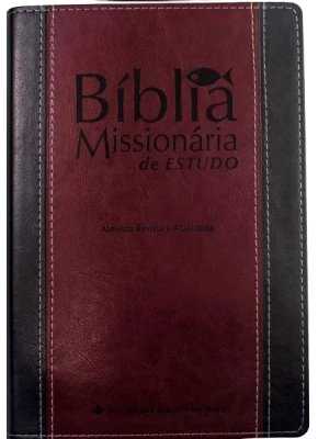 Bíblia Missionaria De Estudo RA Preto e Vinho