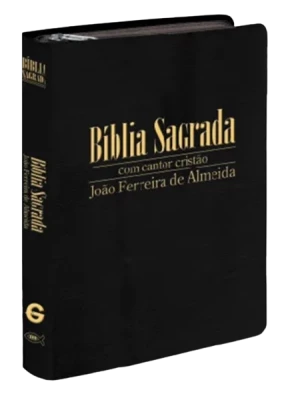 Bíblia Sagrada Rc Preta Cantor Cristão Zíper