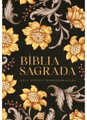 Bíblia Sagrada NVT Slim Flores Douradas