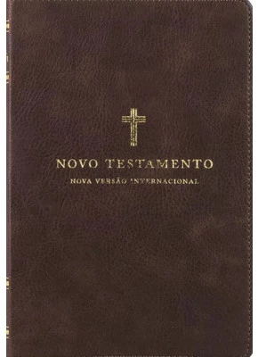 Novo Testamento, NVI, Couro Soft, Cruz Marrom, Leitura Perfeita 