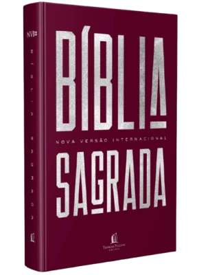 Bíblia Sagrada NVI Capa Dura Vinho Econômica Pedra Angular