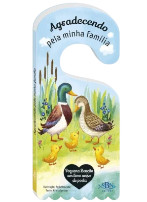 Peq. Benção Livro Aviso de Porta Agradecendo Pela Minha Família