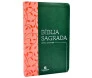 Bíblia Couro Soft Verde e Rosa