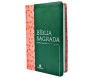 Bíblia Couro Soft Verde e Rosa