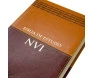 Biblia de Estudo NVI luxo marrom e caramelo