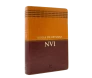 Biblia de Estudo NVI luxo marrom e caramelo